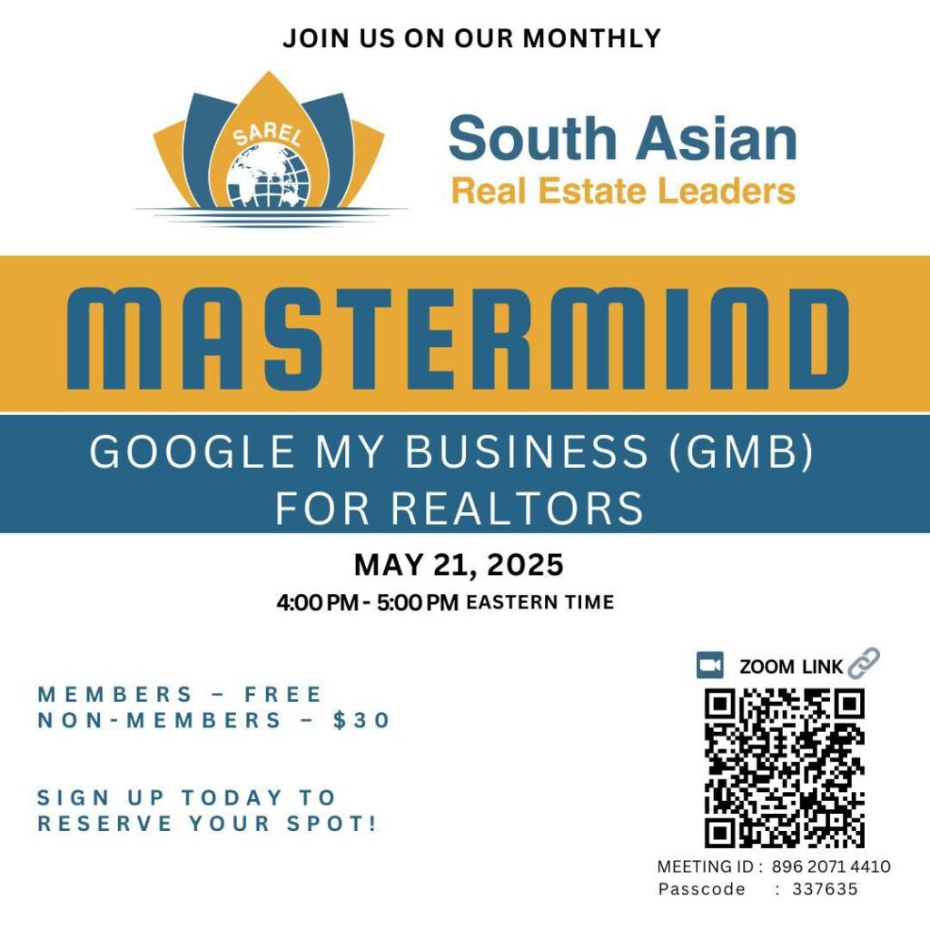 SAREL Monthly Mastermind  Google My Business (GMB) for Realtors